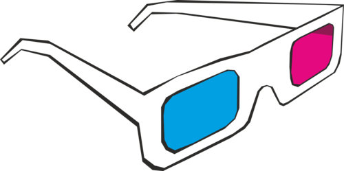 Using Red-cyan Anaglyph Glasses Might Be The Easiest - Png Tumblr Transparent Glasses (500x249)