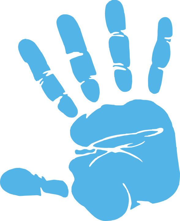 High-five Campaign - Hand Print Clip Art (588x720)