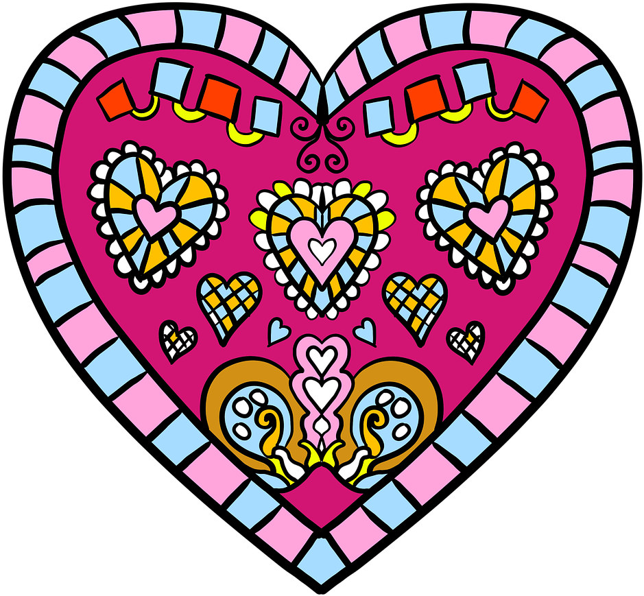 Flower,cute And White,coloring Page, - Hearts Valentines Colouring Pages Free Printable (989x1280)