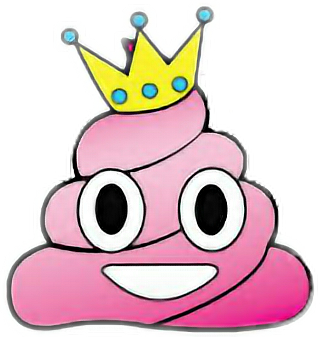 #princess #poo #princesspoo #pink #emojisticker #emoji - Pink Princess Poop Emoji (1024x1079)