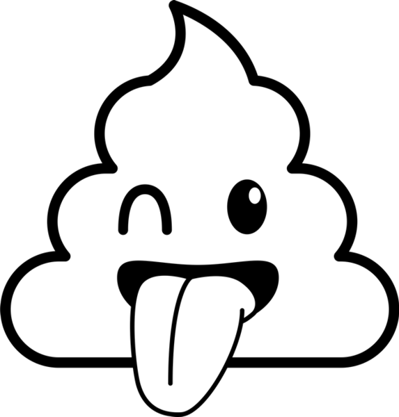 Emoji Clipart Black And White (573x600)