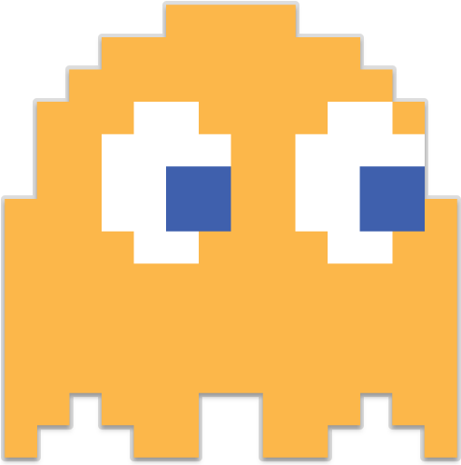 650 X 650 2 - Pacman Ghosts Orange (650x650)