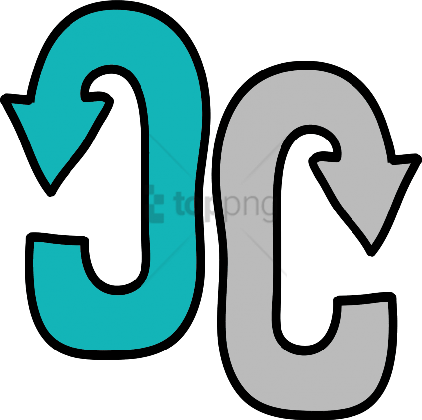 Free Png Download Two Arrows Different Direction Icon - Free Png Download Two Arrows Different Direction Icon (850x846)