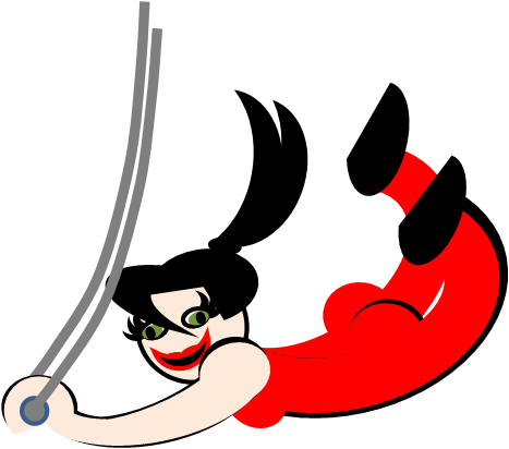 Students Synchronize With A Catcher And Then Swing - Cartoon (467x412)