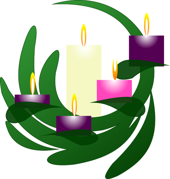 Clip Art Advent Candles (565x594)
