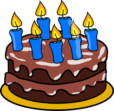 Happy 7th Birthday, Brs - Birthday Cake Clip Art (400x390)
