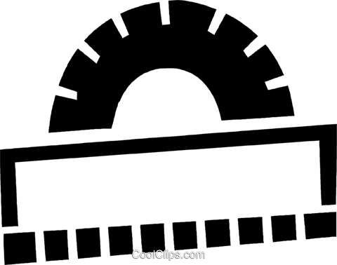 Protractor Clip Art Images - Cartoon Blue Ribbon (480x378)