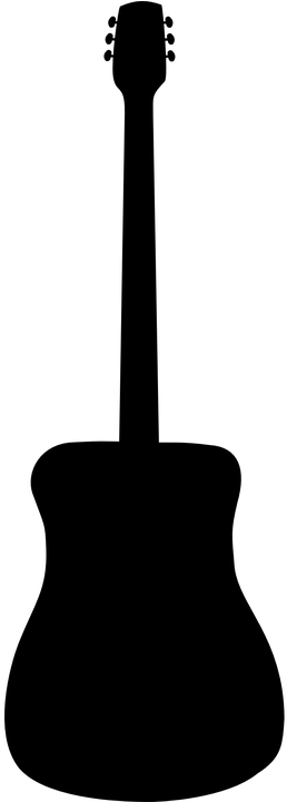 Acoustic Guitar Silhouette - Guitar Silhouette Vector Png (360x720)