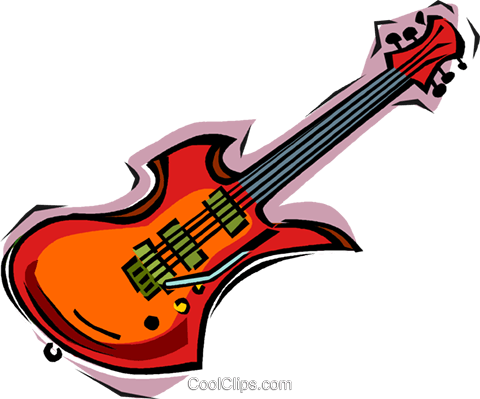 Guitarra Livre De Direitos Vetores Clip Art Ilustração - Bass Guitar (480x399)