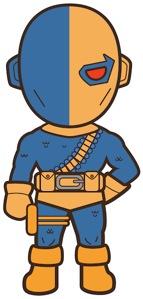 By And Lyko Deathstroke Fan Art Pinterest - Cartoon (419x640)