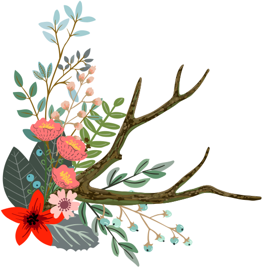 Flowers On A Branch - Illustration (550x550)