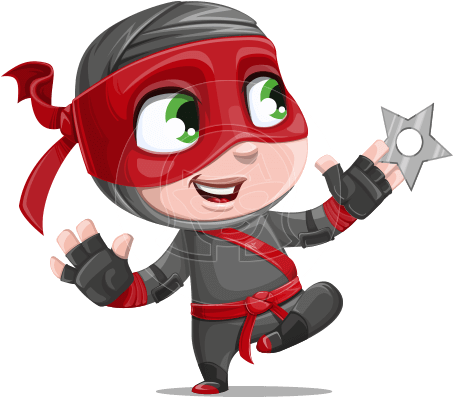 Ninja Vector Cartoon Characters - Ninja Cartoon Characters (457x464)