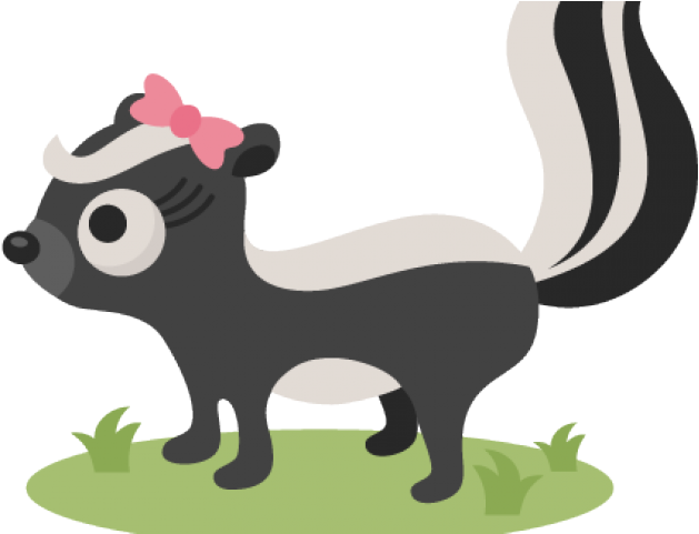 Skunk Clipart Girl - Cartoon (629x481)