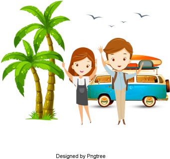 Banner Download Family Traveling Clipart - Pohon Kelapa Pantai Vektor (360x360)
