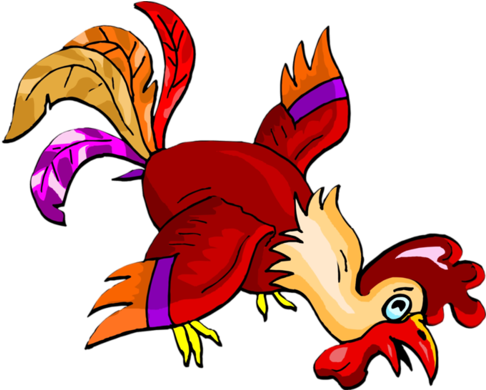 Символ 2017 Года » Женский Мир Cartoon Rooster, Chicken - Bergerak Gambar Animasi Ayam (500x389)