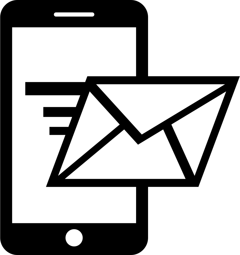 Smartphone With Email Comments - Email Phone Icon Png (924x980)