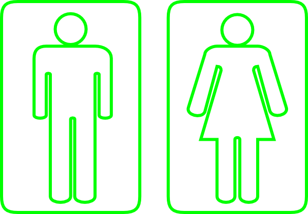 This Free Clip Arts Design Of Toilet Outline Green - This Free Clip Arts Design Of Toilet Outline Green (600x418)