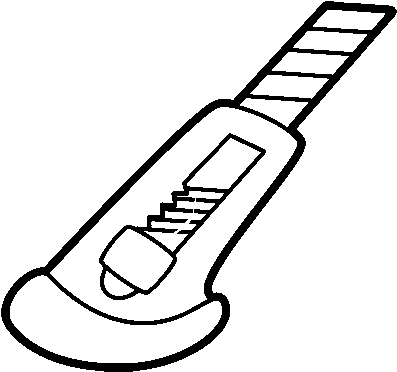 Utility Knife Coloring Page - Dibujo De Un Cuter (600x470)
