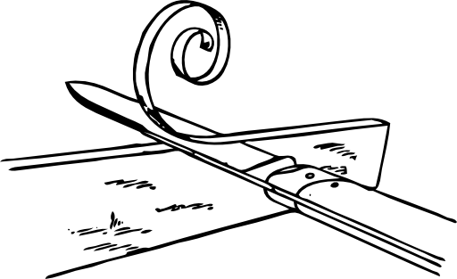 Cutting With A Knife - Wood Shavings Svg (512x313)