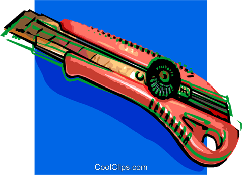 Exacto Knife Royalty Free Vector Clip Art Illustration - Toy Vehicle (480x348)