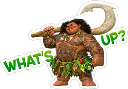 Viber Sticker «moana» - Maui Moana (490x317)