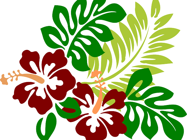 Red Flower Clipart Moana - Hibiscus Clip Art (640x480)