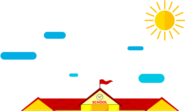 Private Schools Run Without Approval - School Building Cartoon Png (696x385)