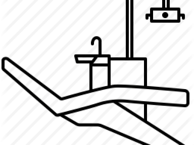 Chair Clipart Dentist - Line Art (640x480)