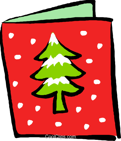 Christmas Card Royalty Free Vector Clip Art Illustration - Christmas Card Clipart (412x480)