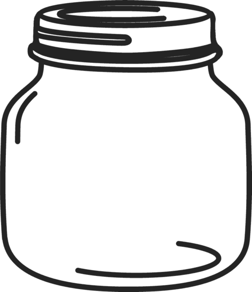 Mason Ball Jar Printable Template - Mason Jar Clipart Png - (518x600 ...