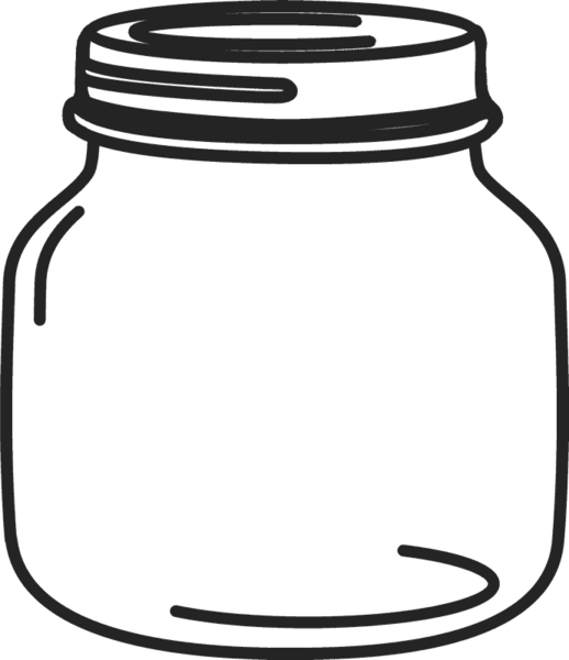 Mason Ball Jar Printable Template - Mason Jar Clipart Png (518x600)