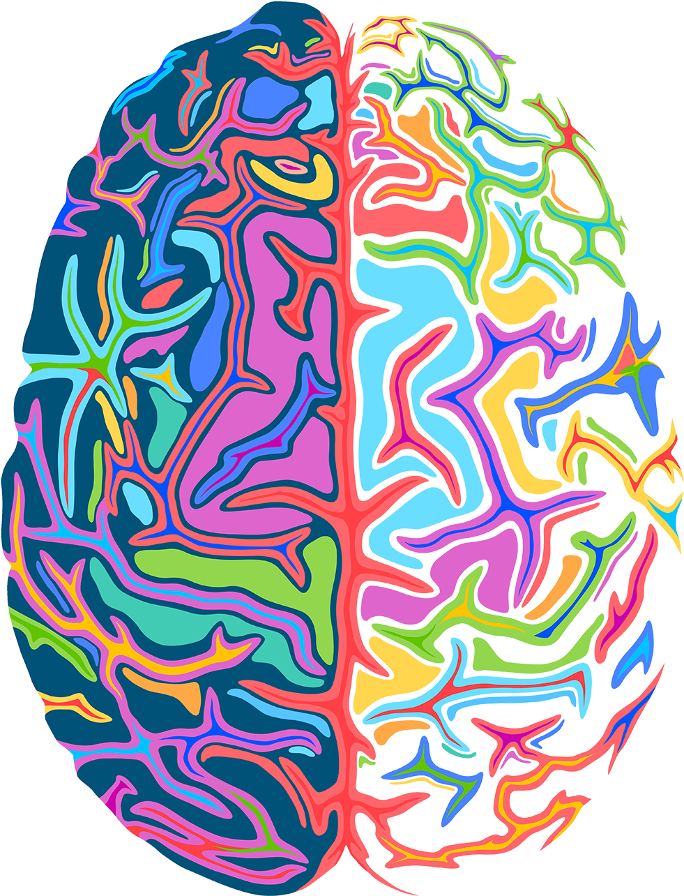 Psychedelic Brain Png (1000x1299)