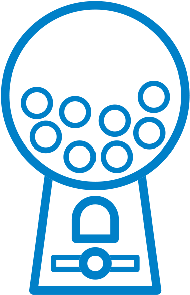 Mechanical Ball / Capsule Vending Machine - Circle (800x800)