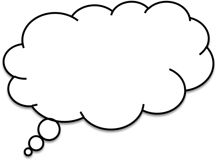 With Overseas Teachers In Mind - Thought Bubble With Black Background (720x533)