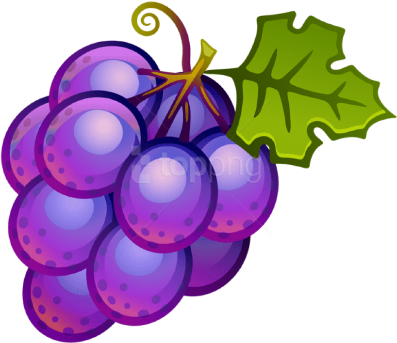 Free Png Large Painted Grapes Png - Grapes Fruit Clipart (850x740)