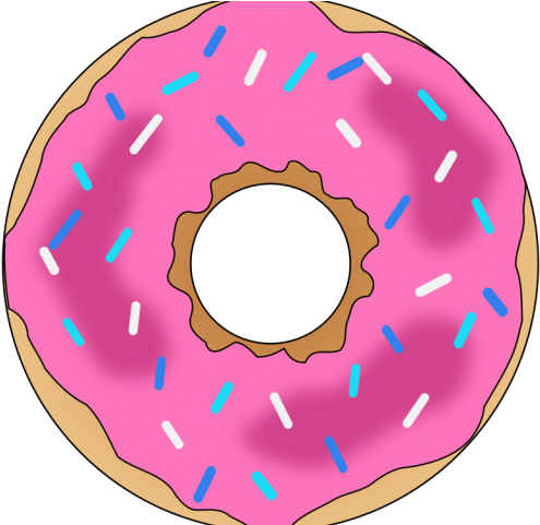 Dougnut Clipart Pink Donut - Donut With Sprinkles Clipart (640x480)