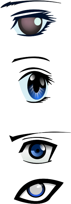 Similar Clip Art - Anime Male Eyes Vector (267x800)
