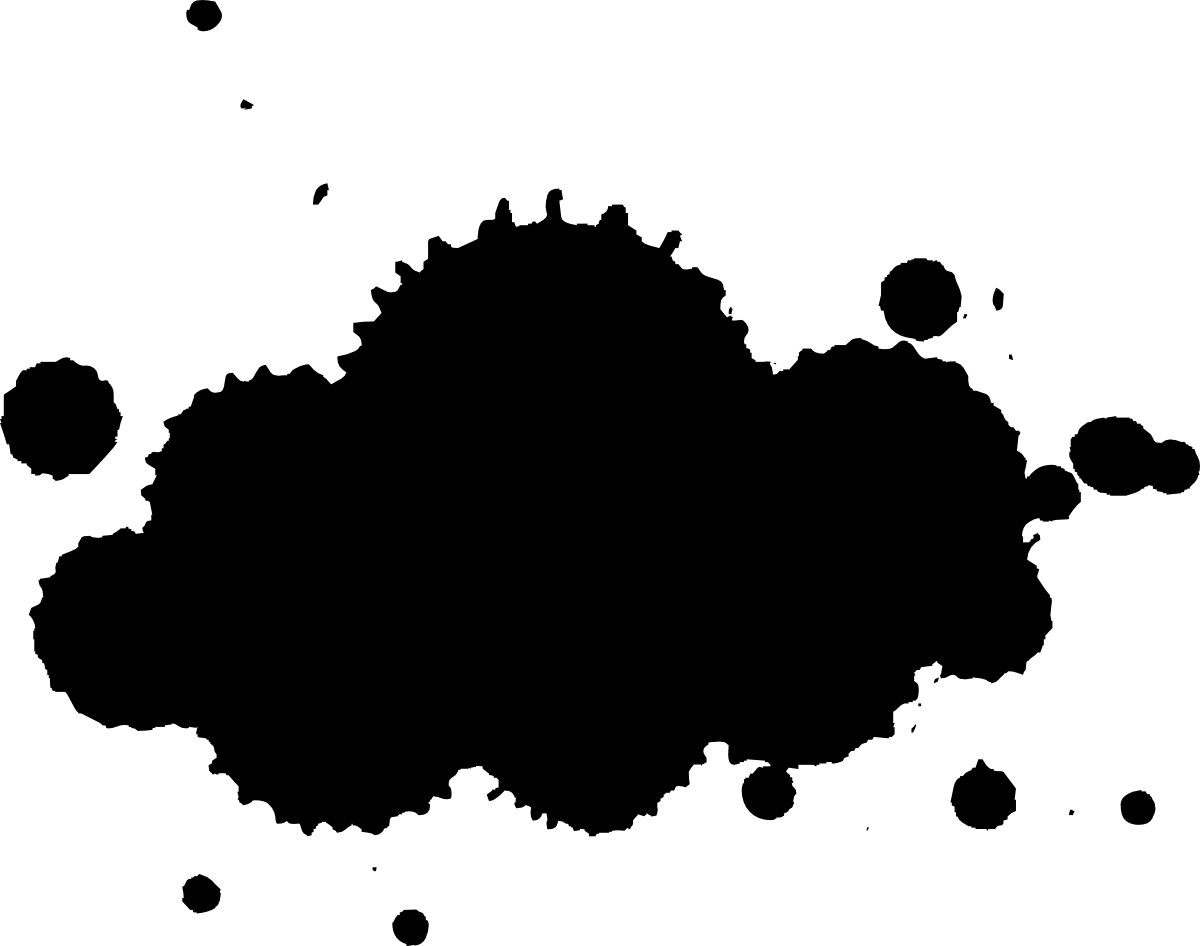 Ink Cloud Logo - Black Ink Blot Png (1200x946)