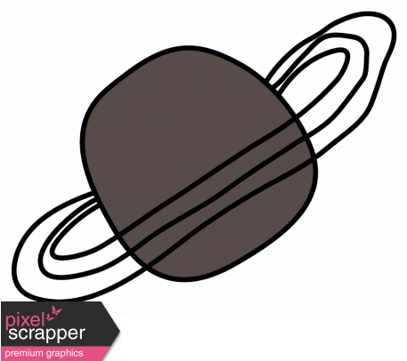 Outer Space Ringed Planet Brown Graphic By - Outer Space Ringed Planet Brown Graphic By (456x456)
