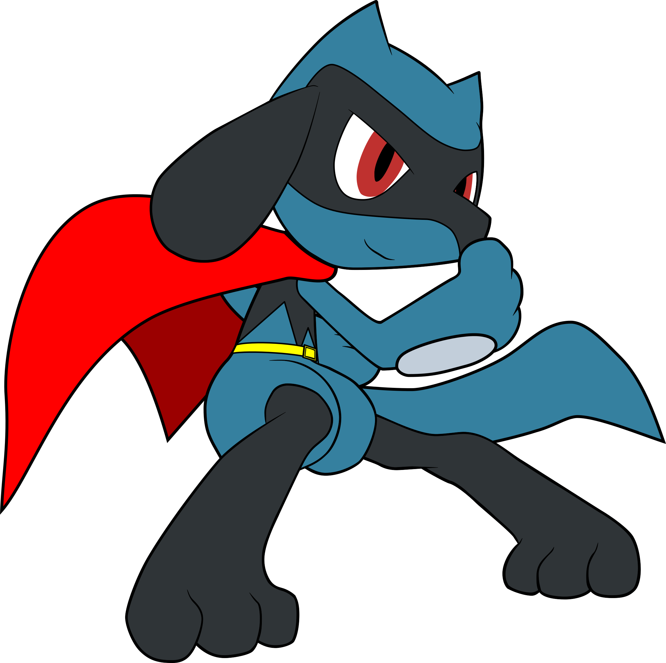 Oliver/the Aura Warrior - Hard To Name Pokemon (2284x2277)