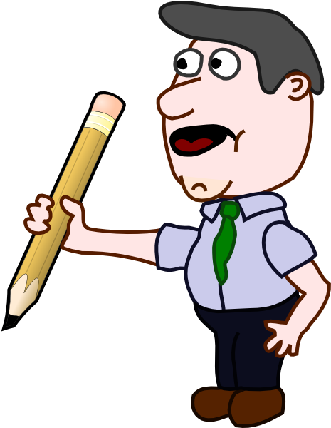 How To Set Use Man Holding Pencil Svg Vector - How To Set Use Man Holding Pencil Svg Vector (504x599)