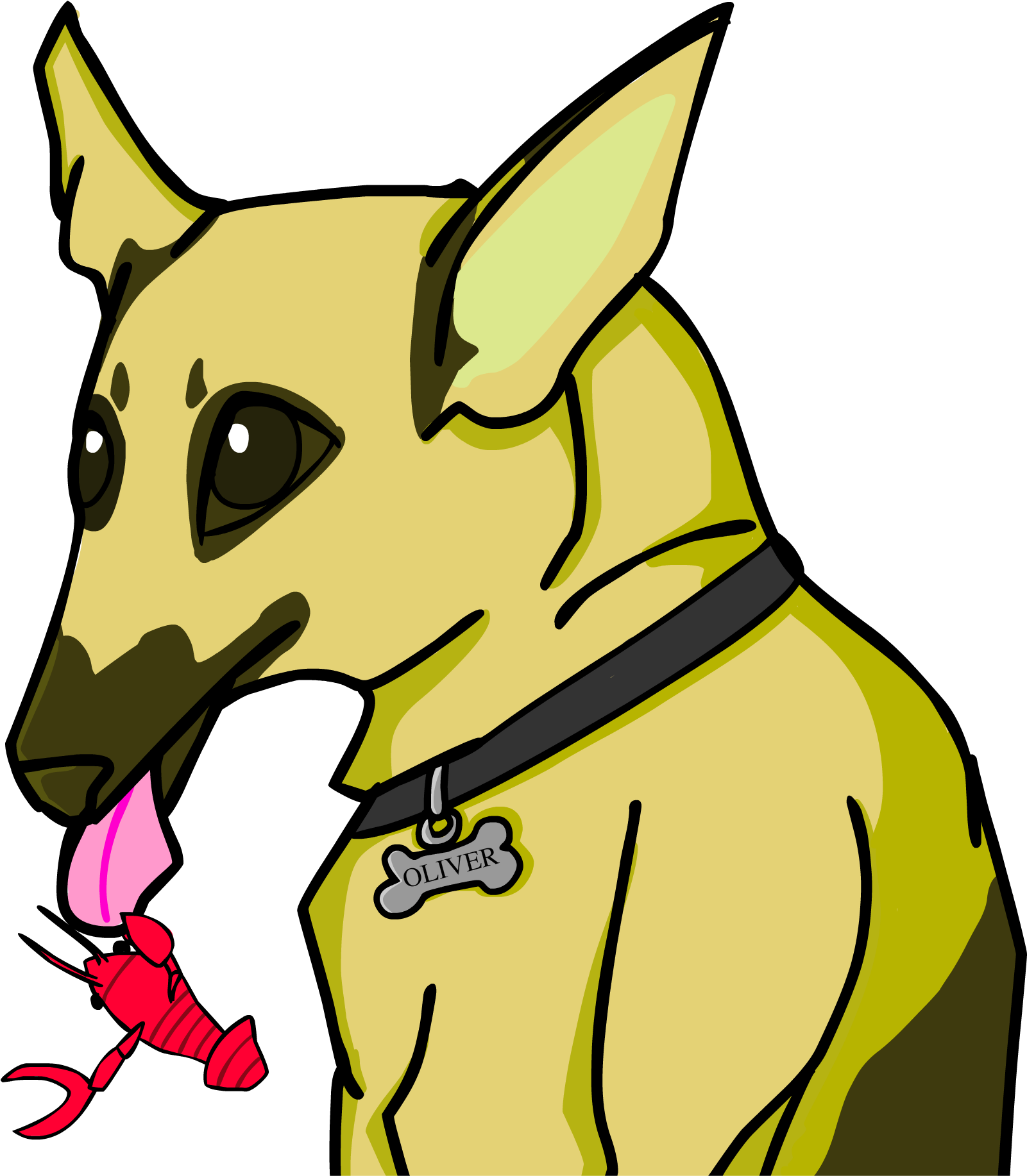 Drew A Picture Of A Friend's Dog Who Passed Away Some - Dog Licks (1600x2077)