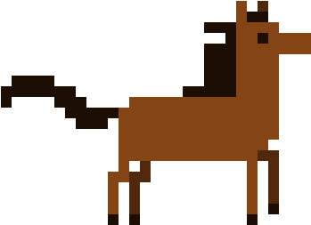 Pixel Horse By Hamilton-horses - Cartoon (1200x1200)