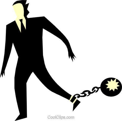 Ball And Chain Royalty Free Vector Clip Art Illustration - Ball And Chain Clipart Transparent (480x475)