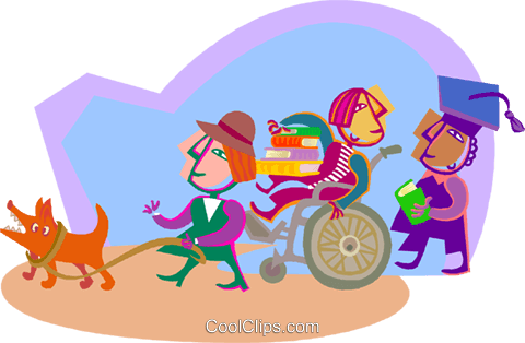 Education, Going Off To School Royalty Free Vector - Gifted But Physically Disabled (480x314)