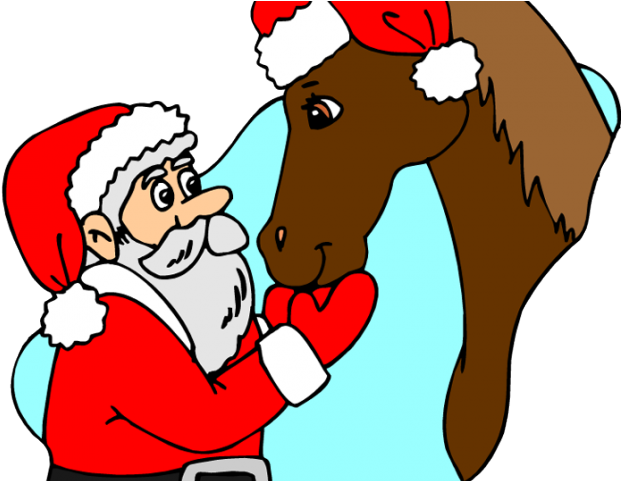 Horse Clipart Xmas - Clip Art Christmas Horse (640x480)