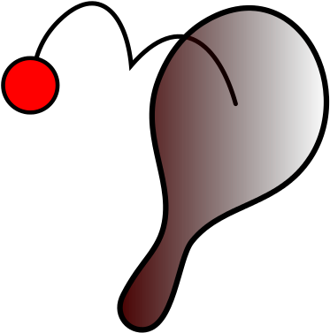 Paddle Ball Is A One-person Game Played With A Paddle - Paddle With Ball And String (404x404)