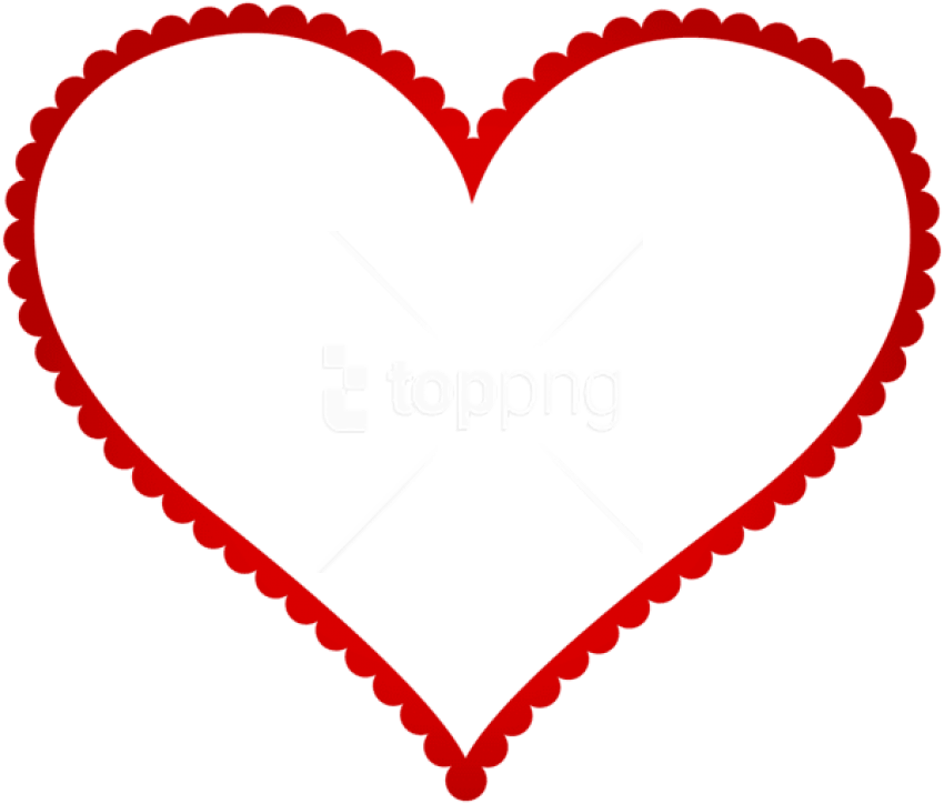 Free Png Download Red Heart Border Frame Clipart Png - Pink Heart Frame Png (850x724)