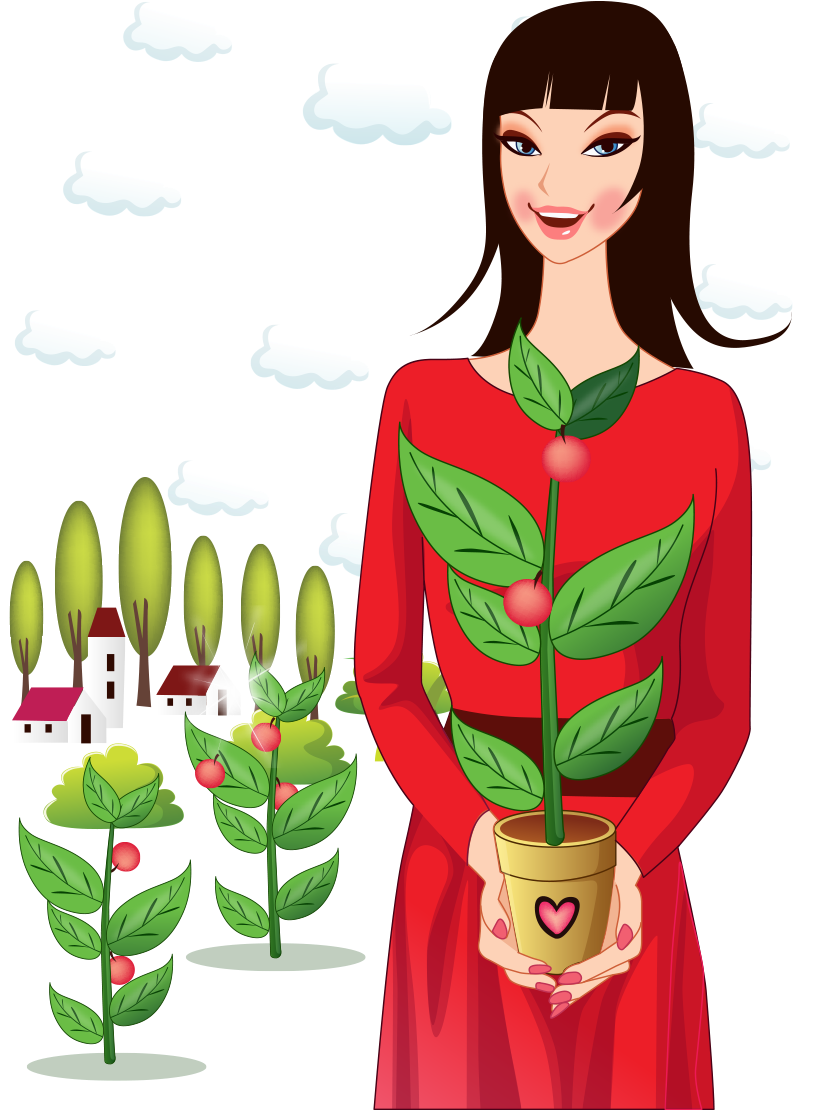 Teacher Illustration Female Flowers - Illustration (1181x1181)