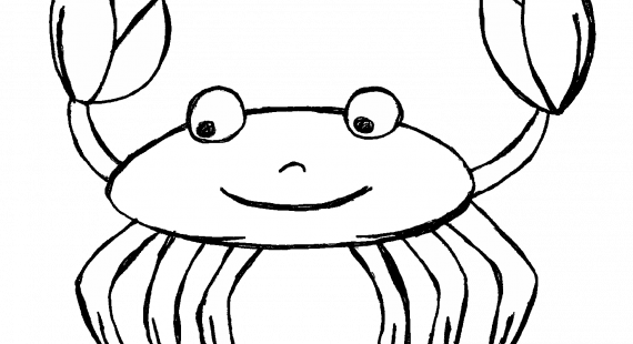 Introducing Fish Line Art Ocean Clip Clipart Best Under - Water Animals Clipart Black And White (570x310)